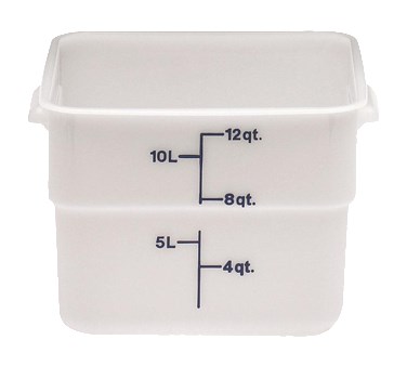 FOOD CONTAINER, SQUARE, 12 QT, NATURAL WHITE