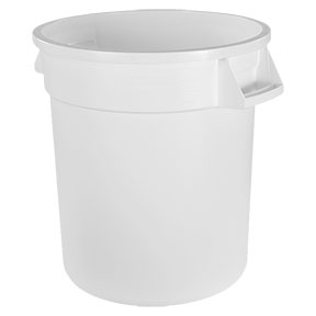 WASTE CONTAINER, 10 GAL-WHITE