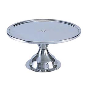 CAKE/PIZZA STAND, 13 1/2&quot; X 7 1/2&quot;, STAINLESS