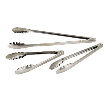 UTILITY TONGS, 9 1/2&quot;, COIL  SPRING OPERATED, SCALLOPED