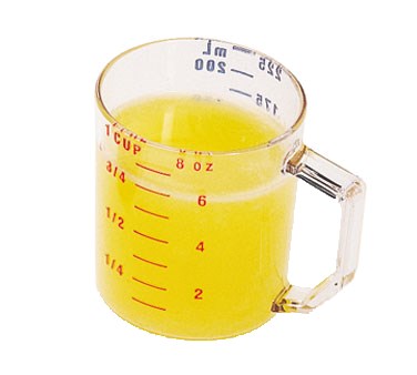 CAMWEAR MEASURING CUP, 1 CUP,  DRY MEASURE, MOLDED HANDLE, 