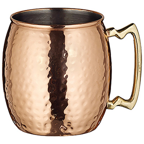 MOSCOW MULE MUG, 20 OZ,HAMMERED COPPER PLATE