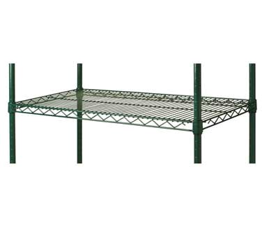 SHELF, WIRE, 18&quot; X 36&quot;, GREEN EPOXY FINISH WITH CHROMATE