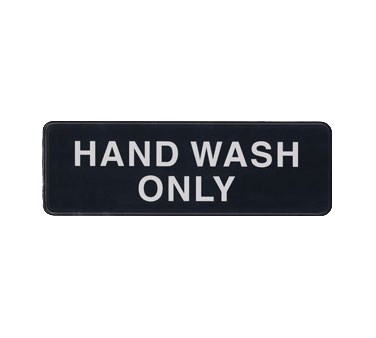 SIGN, HAND WASH ONLY