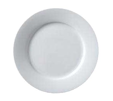 PLATE, 10-1/4&quot; D, ROLLED EDGE, ARGYLE, BRIGHT WHITE,