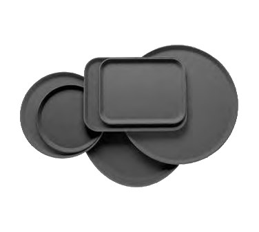 CAMTREAD SERVING TRAY, 16&quot;  ROUND, BLACK NON-SKID