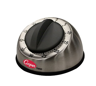 MECHANICAL RING TIMER, DIAL, 60 MINUTE, 3-1/2&quot; X 3-1/4&quot; X