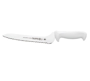 KNIFE, OFFSET SERRATED.9&quot;, WHITE HANDLE