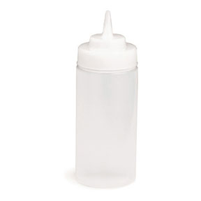 SQUEEZE BOTTLE, 16 OZ, CLEAR,  WIDEMOUTH