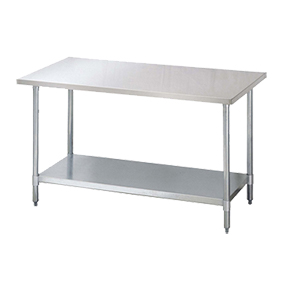 Commercial Work Table, 48&quot;W x  24&quot;D, 18/430 stainless steel 