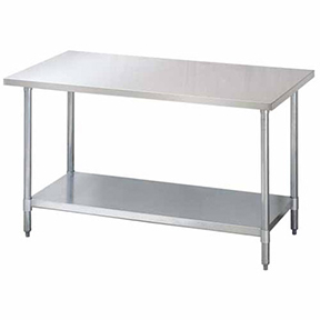Commercial Work Table, 60&quot;W x  30&quot;D, 18/430 stainless steel 