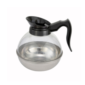 COFFEE DECANTER, 64 OZ., PLASTIC WITH STAINLESS STEEL